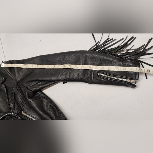 Vintage Harley-Davidson Women's Jacket Sz S/M Leather Biker Grunge - Picture 9 of 15